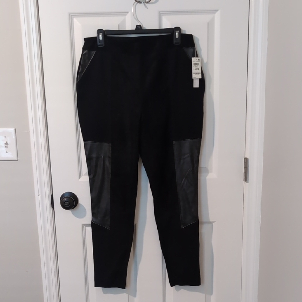 Bar III Black Mix D Media Women's Leggings